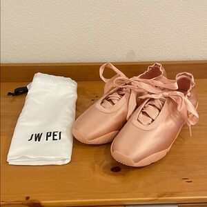 JW PEI Blush Satin Sneakers